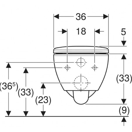 GEBERIT - Selnova Premium, Set vaso sospeso