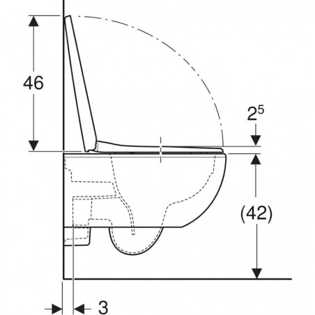 GEBERIT - Selnova Premium, Set pot suspendu