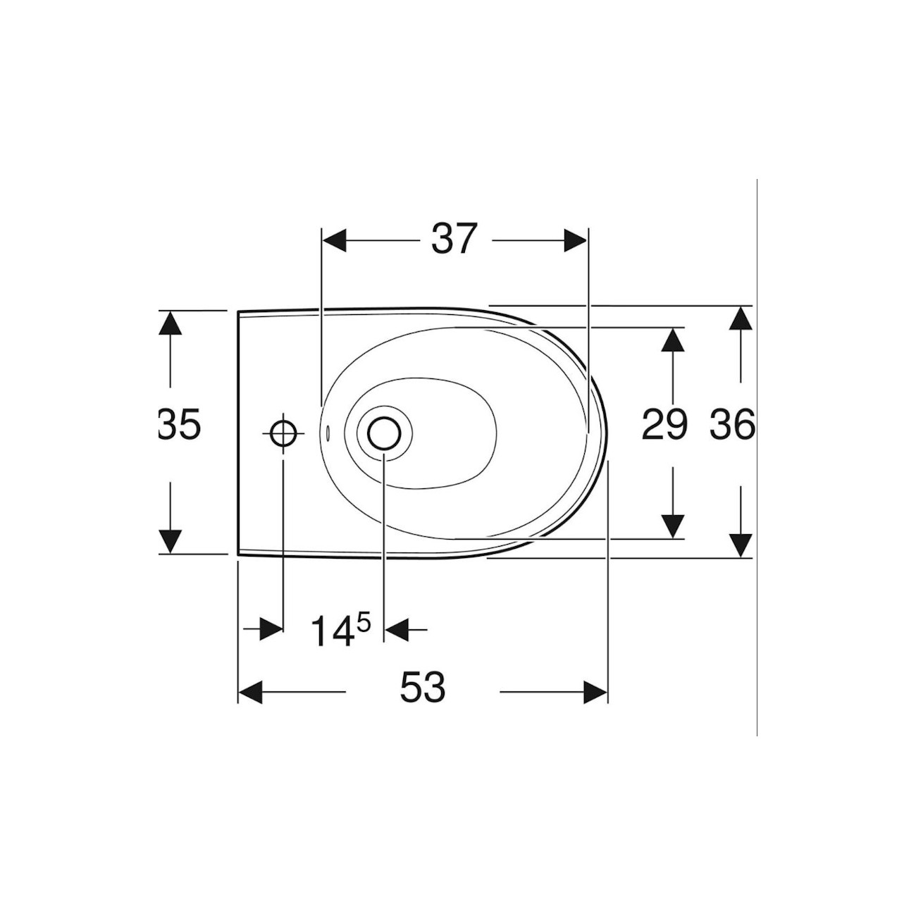 GEBERIT - Selnova premium, Bidet sospeso