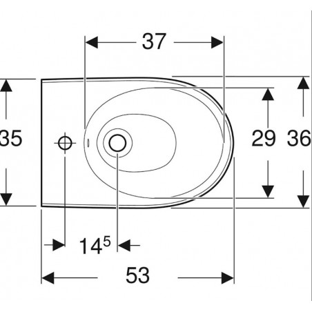 GEBERIT - Selnova premium, Bidet sospeso