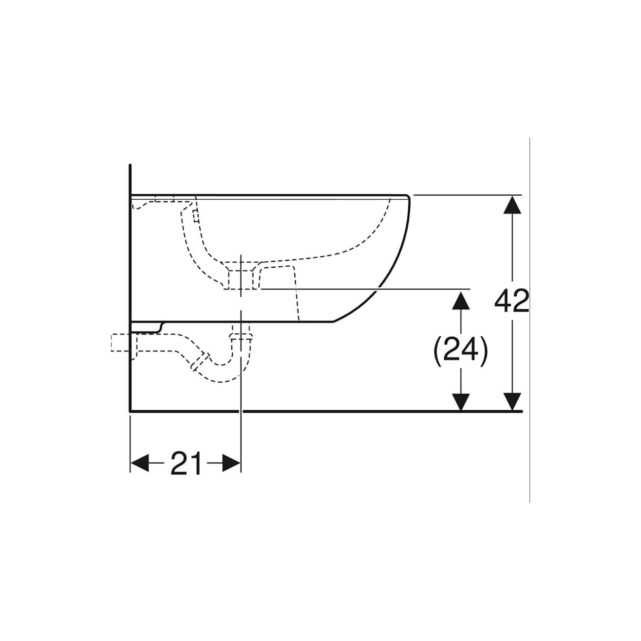 GEBERIT - Selnova premium, Bidet sospeso