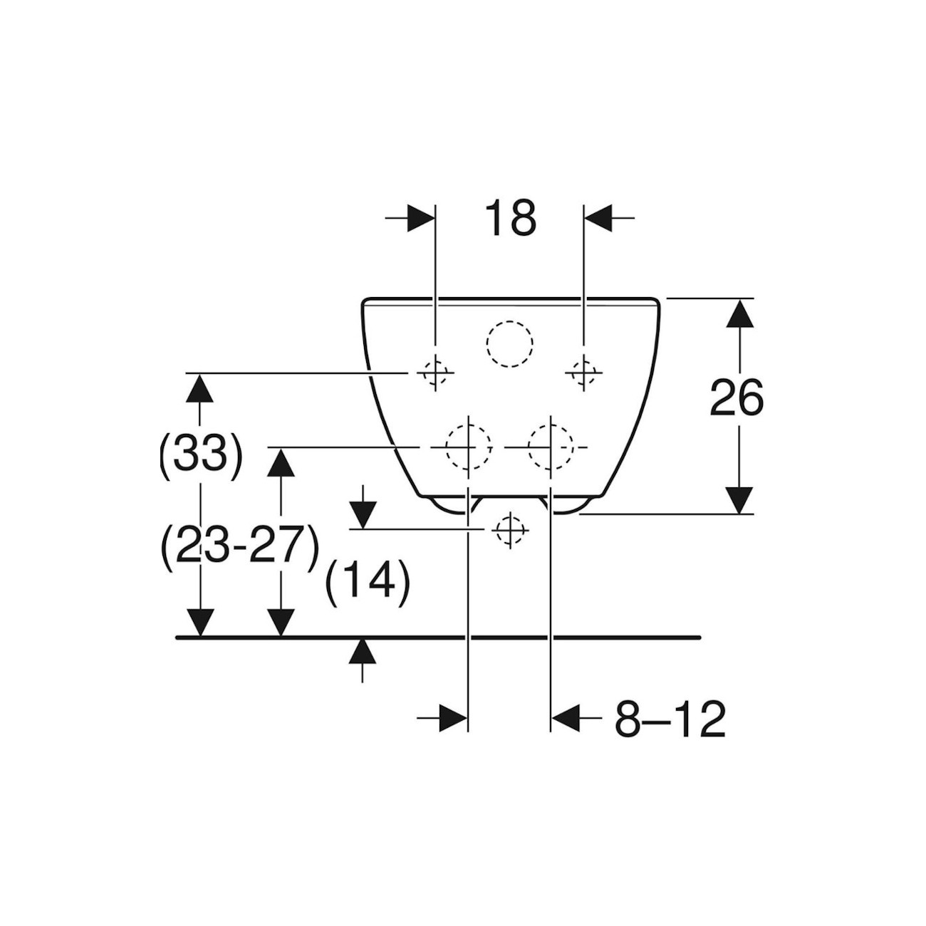 GEBERIT - Selnova premium, Bidet sospeso