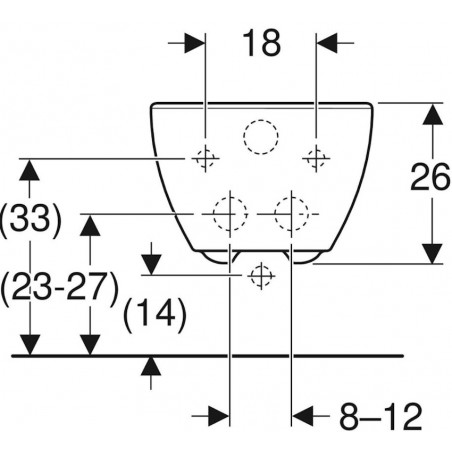 GEBERIT - Selnova premium, Bidet sospeso