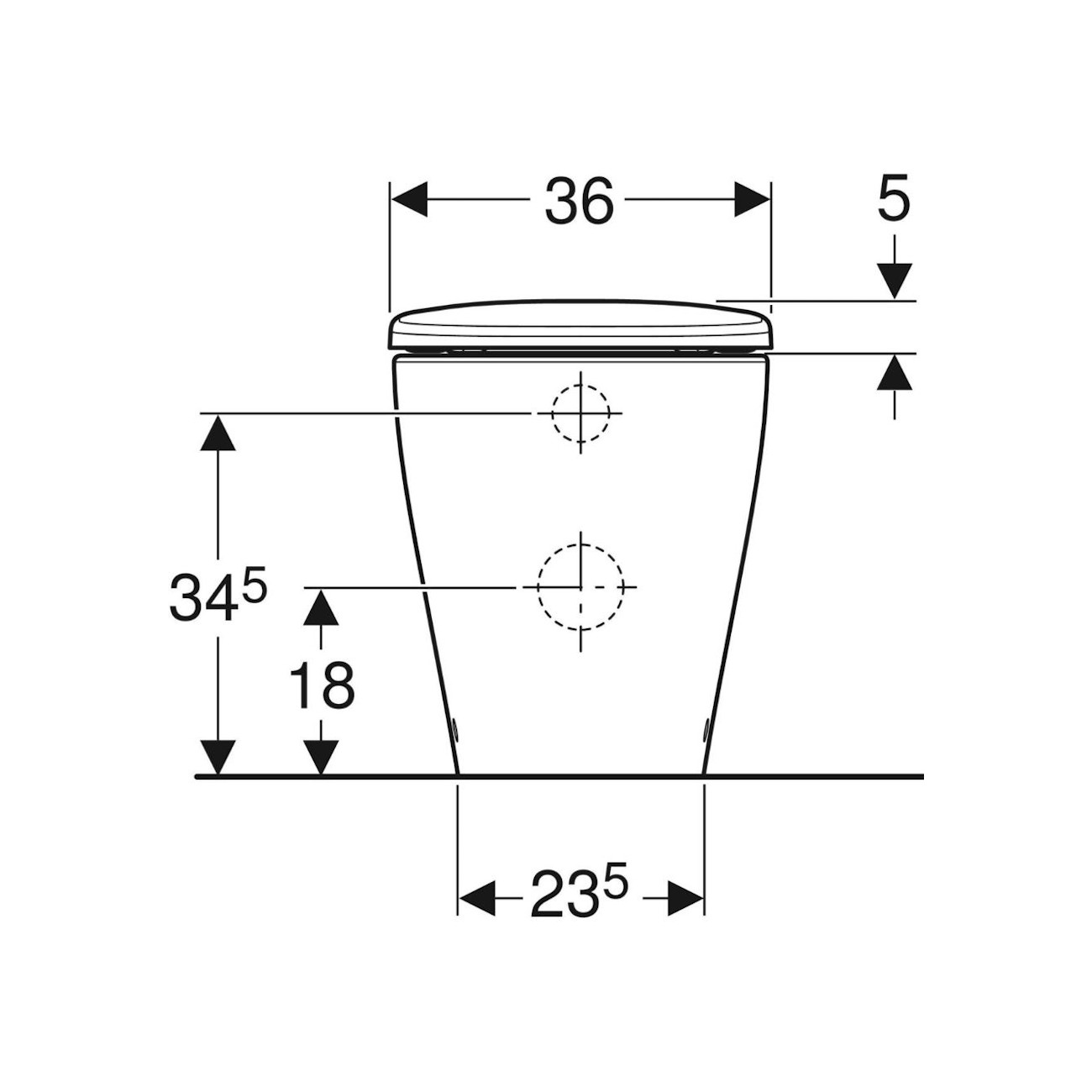 GEBERIT - Selnova Premium, Set vaso a pavimento