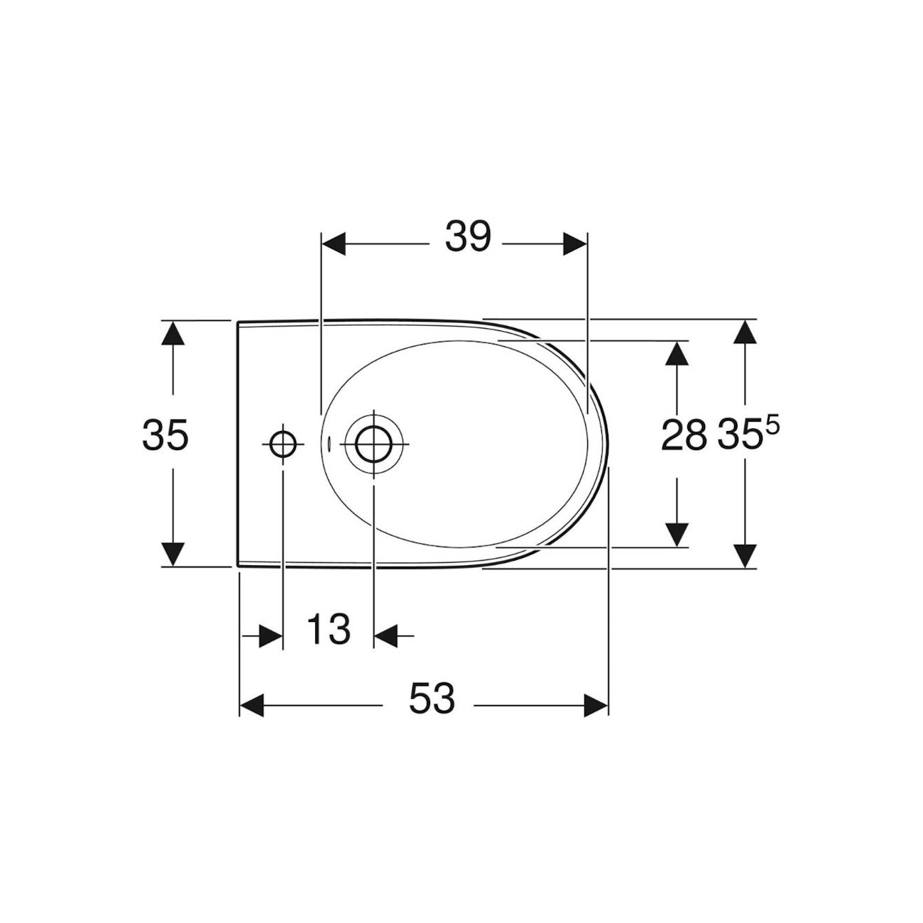 GEBERIT - Selnova premium, Bidet a pavimento