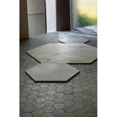 Mutina Dèchirer Esagona Decor Piombo