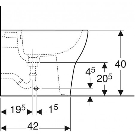 GEBERIT - Selnova premium, Bidet a pavimento