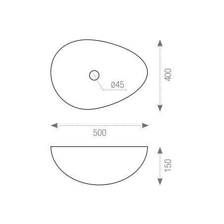 DUNE - Washbasin GUESS 40x50x15