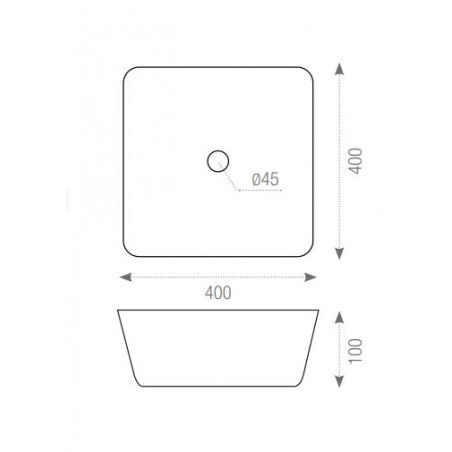 DUNE - Washbasin LEGACY 40x40x10