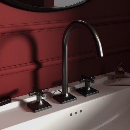 IDEAL STANDARD - JOY NEO Miscelatore lavabo a due leve per lavabo tre fori con maniglie a croce