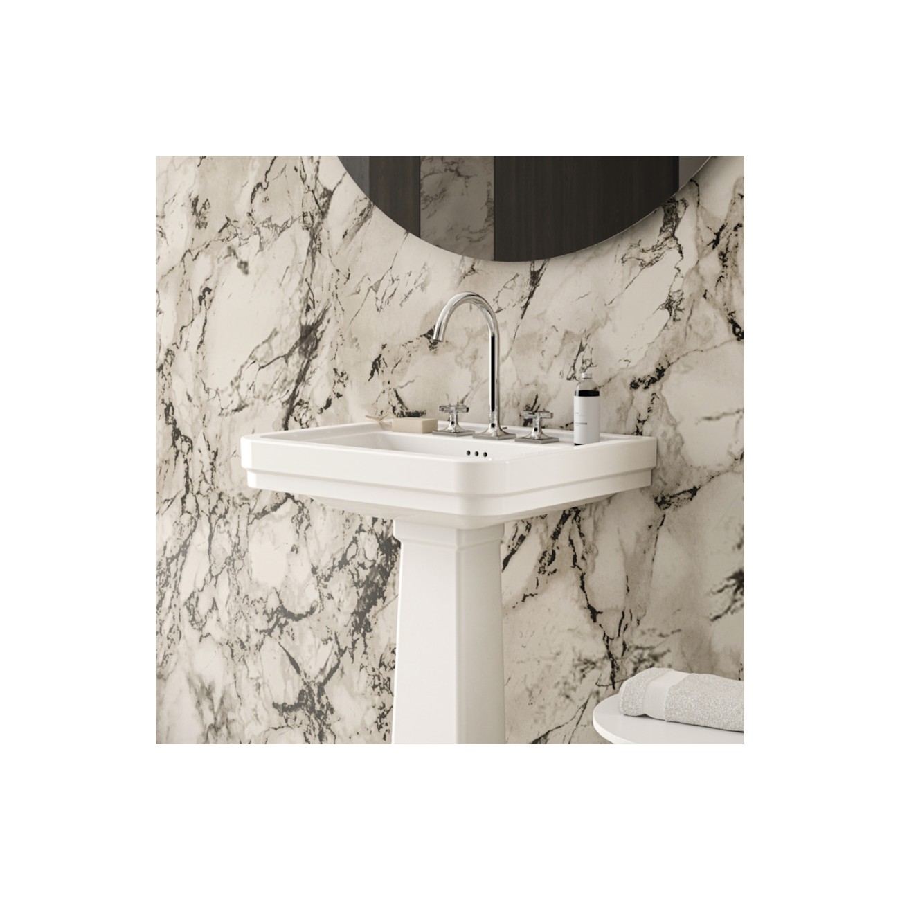 IDEAL STANDARD - JOY NEO Miscelatore lavabo a due leve per lavabo tre fori con maniglie a croce