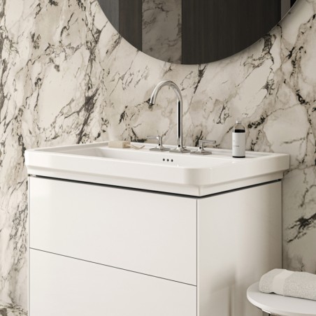 IDEAL STANDARD - JOY NEO Miscelatore a due leve per lavabo tre fori con maniglie lineari