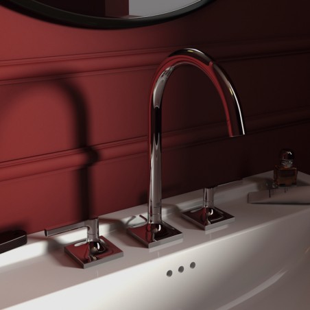 IDEAL STANDARD - JOY NEO Miscelatore a due leve per lavabo tre fori con maniglie lineari