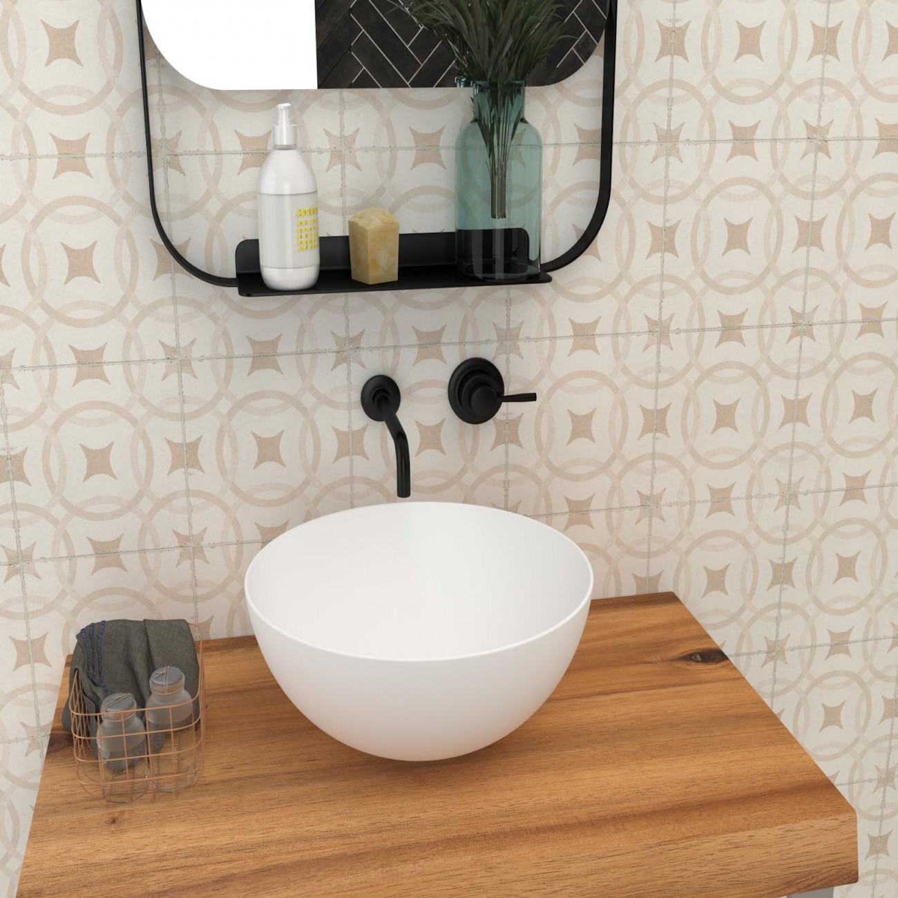 DUNE - Lavabo MINIM MATE  30x30x13 cm