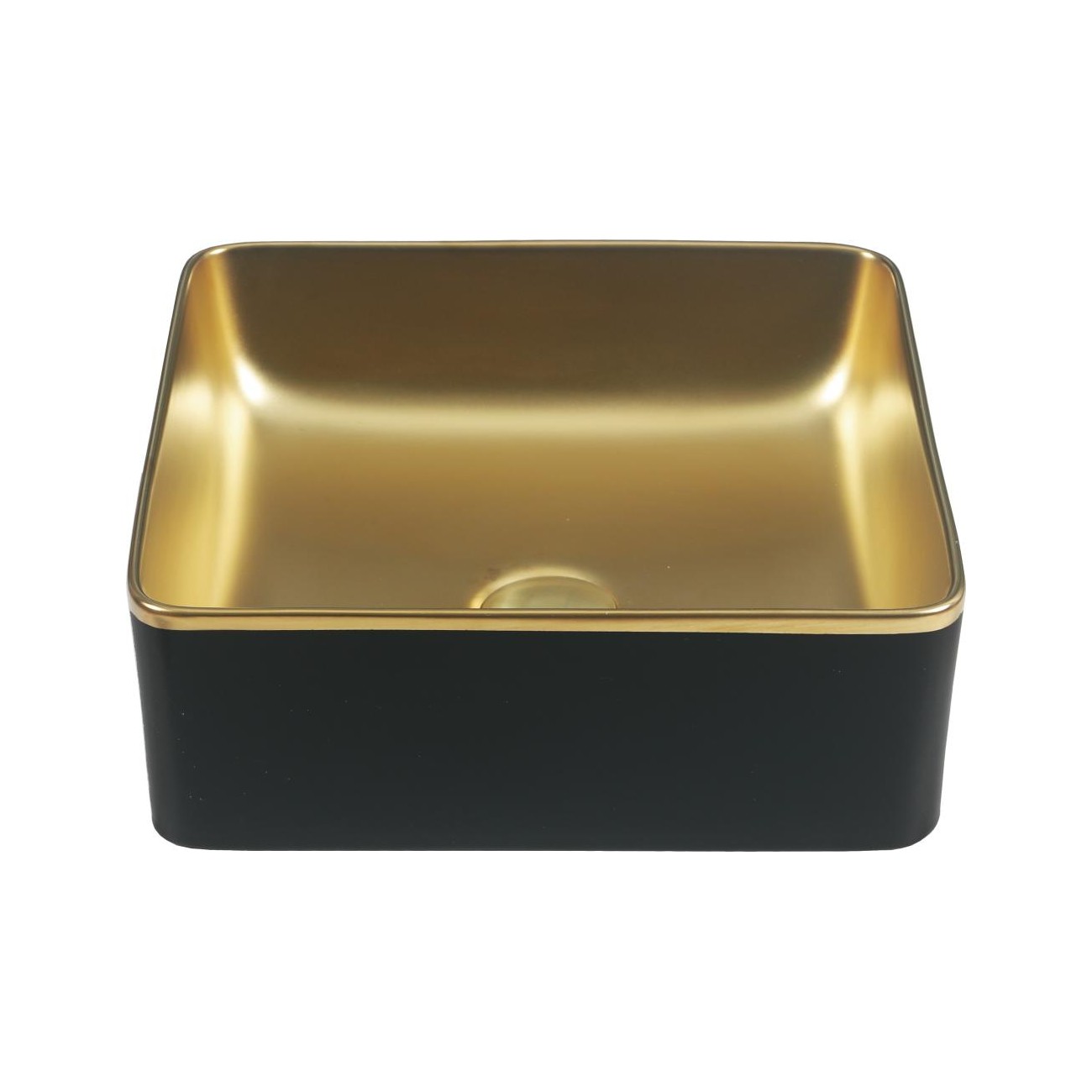 DUNE - Washbasin SAVANNAH Black and Gold 36.5x36.5x13