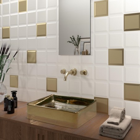 Dune - Lavabo WONDER Oro 49×37,5×12 cm