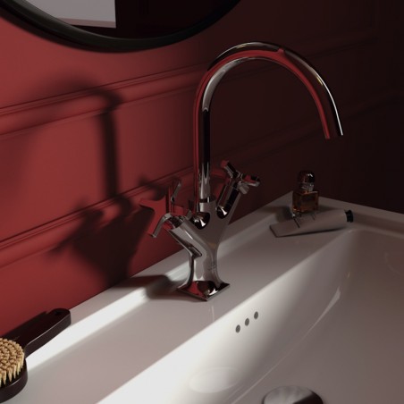 IDEAL STANDARD - JOY NEO Miscelatore a due leve per lavabo monoforo con maniglie a croce