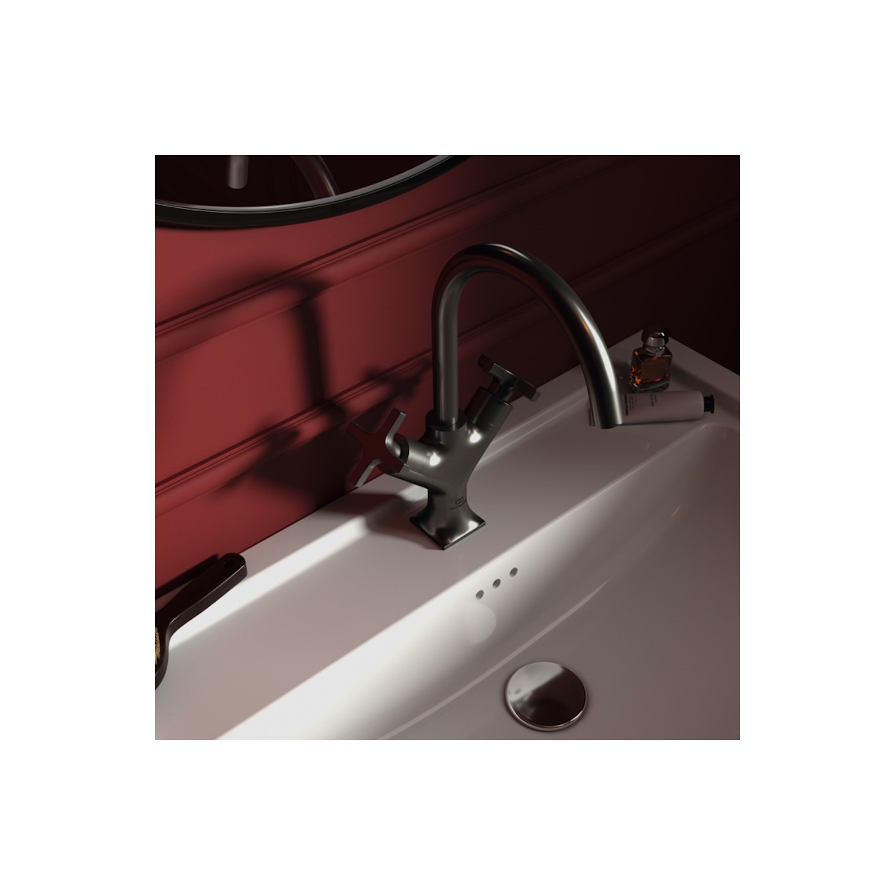 IDEAL STANDARD - JOY NEO Miscelatore a due leve per lavabo monoforo con maniglie a croce
