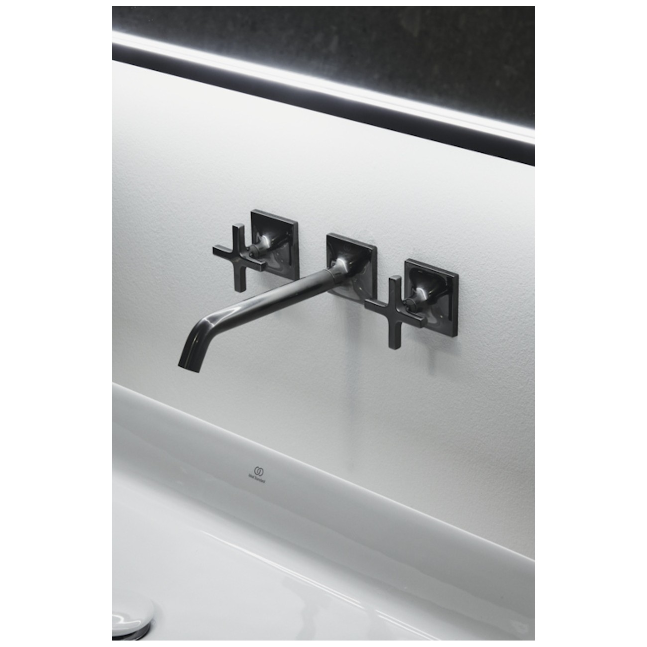 IDEAL STANDARD - JOY NEO  Miscelatore lavabo a due leve per installazione a parete con maniglie a croce