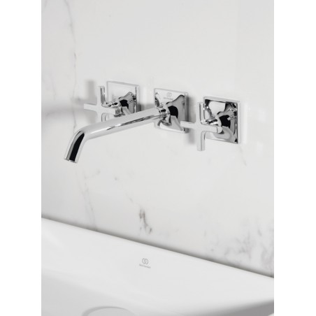 IDEAL STANDARD - JOY NEO  Miscelatore lavabo a due leve per installazione a parete con maniglie a croce