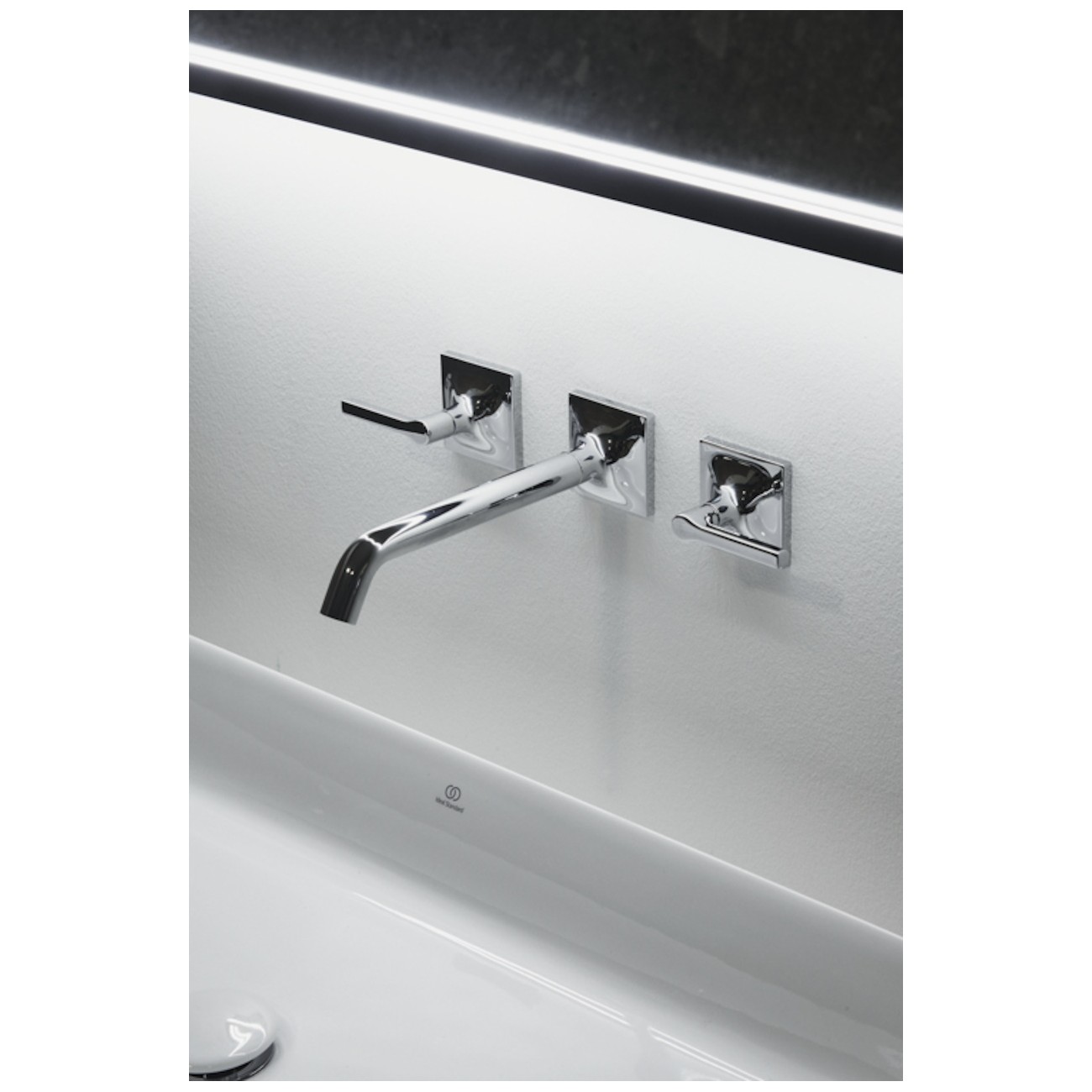 IDEAL STANDARD - JOY NEO Miscelatore lavabo a due leve per installazione a parete con maniglia a croce