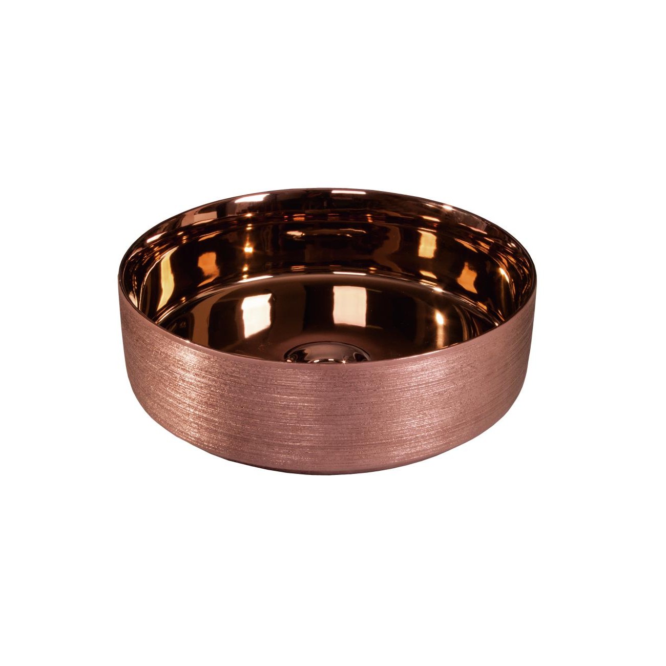 DUNE - Lavabo HELLER Oro Rosa 36x36x12