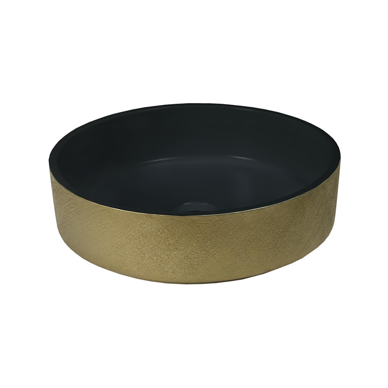 DUNE - GLAM BLACK&GOLD WASHBASIN 38x38x11
