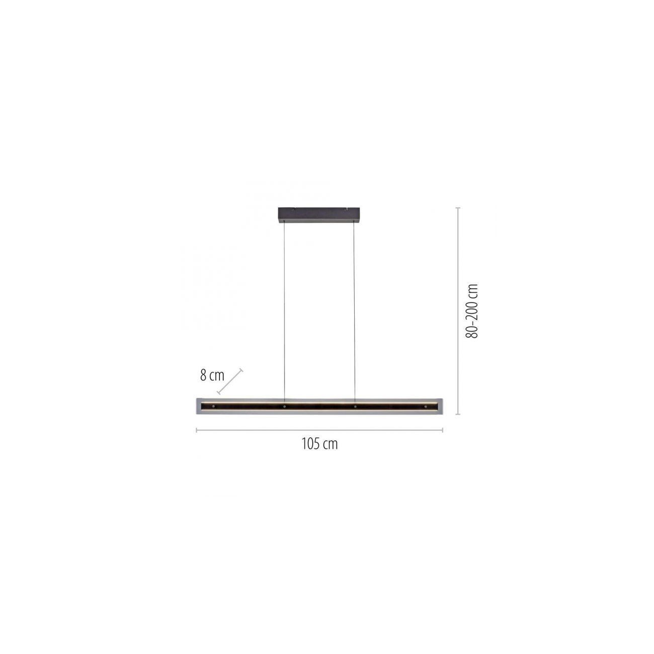 Schöner Wohnen LENA pendant LED, black, dimmer, up and down