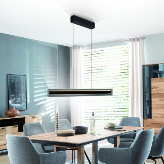 Schöner Wohnen Suspension LED LENA, noir, dimmer, up-and-down