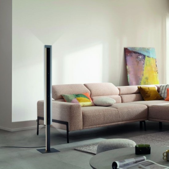 Schöner Wohnen LED floor lamp LENA, black, cord dimmer, memory