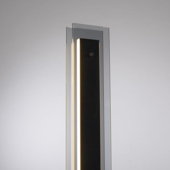 Schöner Wohnen Lampada da terra a LED LENA, nero, dimmer per cavo, memory