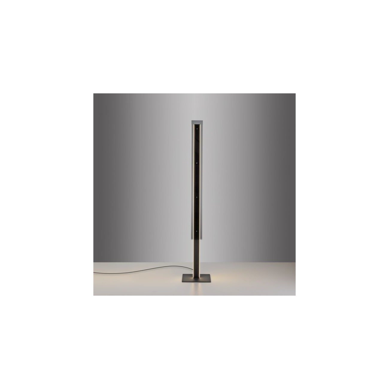 Schöner Wohnen Lampada da terra a LED LENA, nero, dimmer per cavo, memory