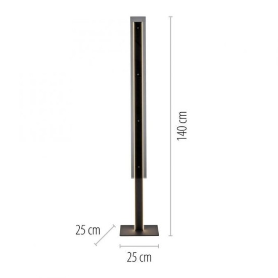 Schöner Wohnen LED floor lamp LENA, black, cord dimmer, memory