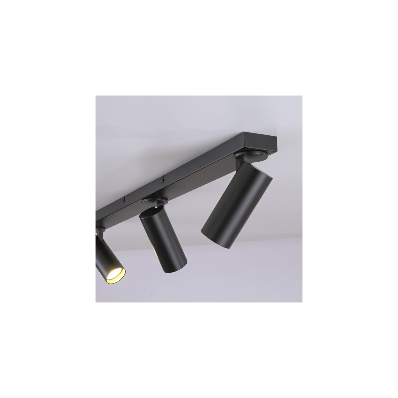 Schöner Wohnen Plafoniera a LED RIK, nera, 3 luci, girevole