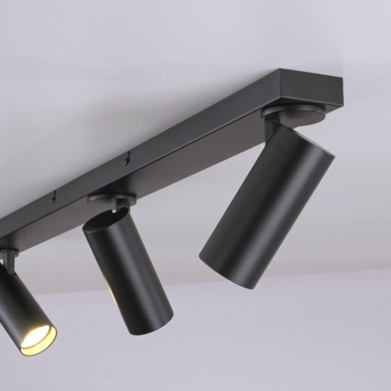 Schöner Wohnen  RIK LED ceiling light, black, 3 lights, swivel