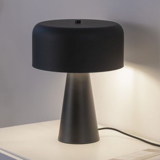 Schöner Wohnen Lampada da tavolo PENTO, nera, cavo da 1,5 m