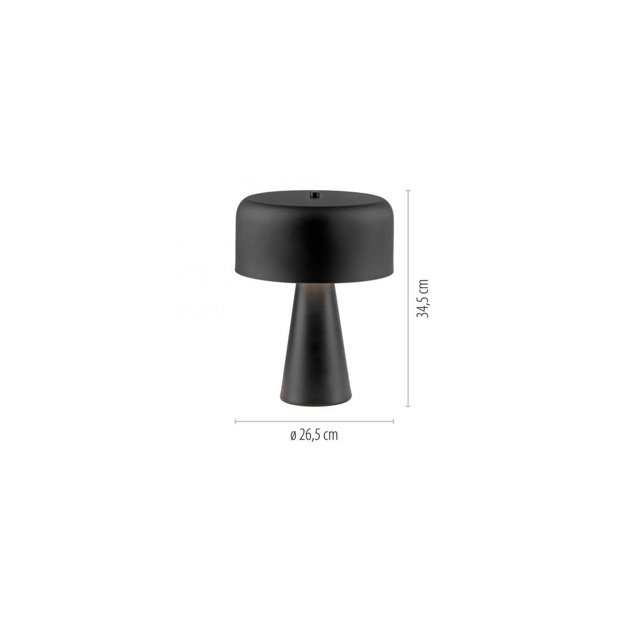 Schöner Wohnen Lampe de table PENTO, noir, câble 1,5 m
