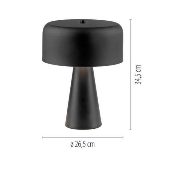 Schöner Wohnen PENTO table lamp, black, 1.5 m cable