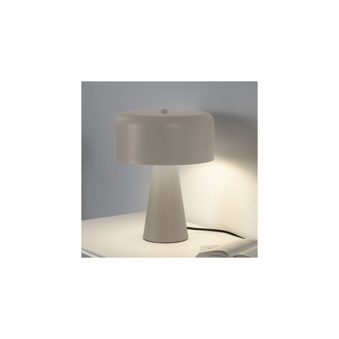 Schöner Wohnen Lampe de table PENTO, sable, longueur du câble 1,5 m