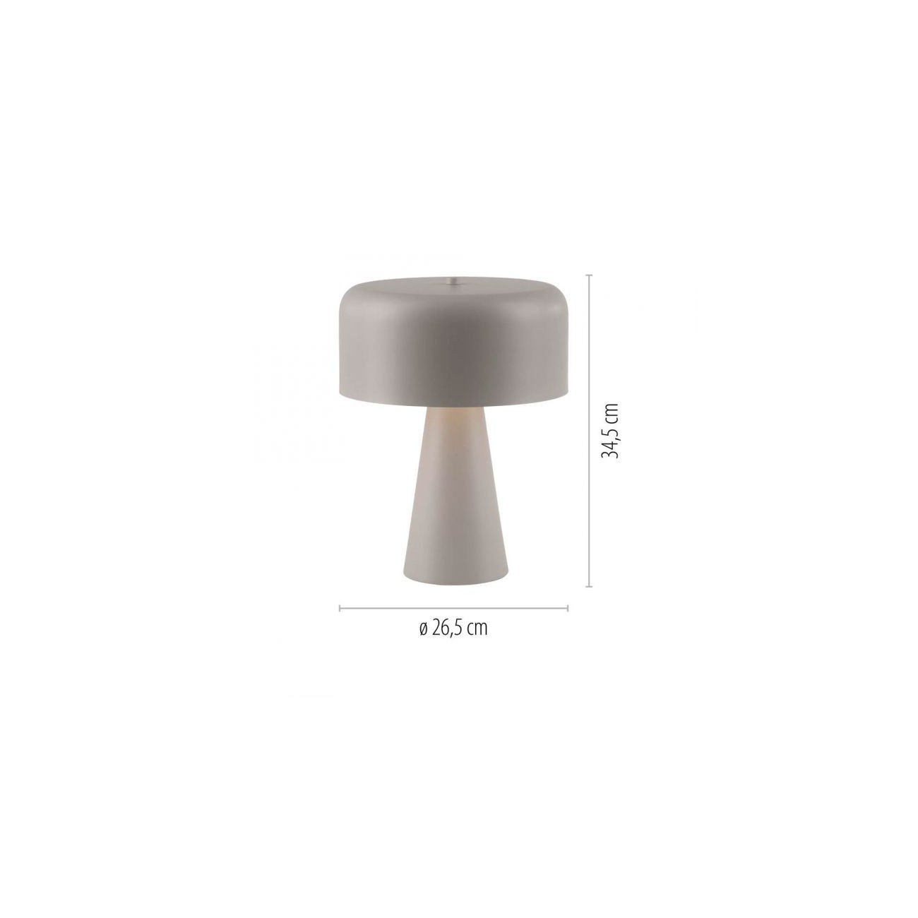 Schöner Wohnen Lampe de table PENTO, sable, longueur du câble 1,5 m