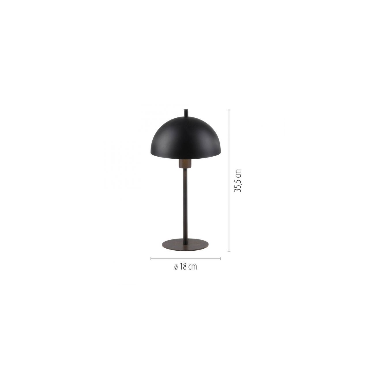 Schöner Wohnen Lampe de table ALI noir