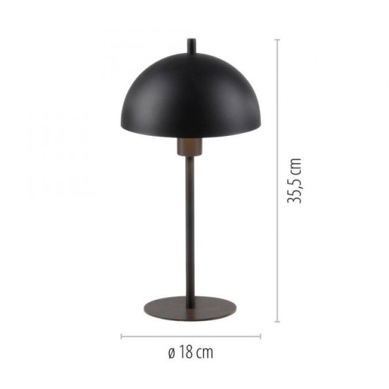 Schöner Wohnen Lampe de table ALI noir