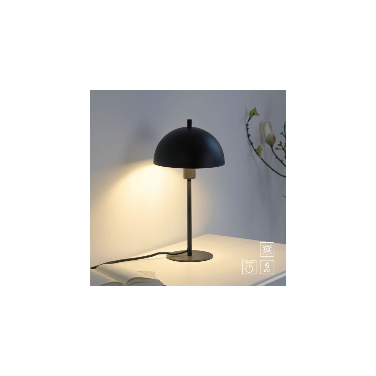 Schöner Wohnen Lampada da tavolo ALI nera