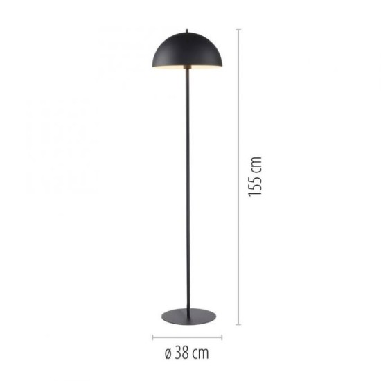 Schöner Wohnen Lampadaire ALI, noir, avec pédale