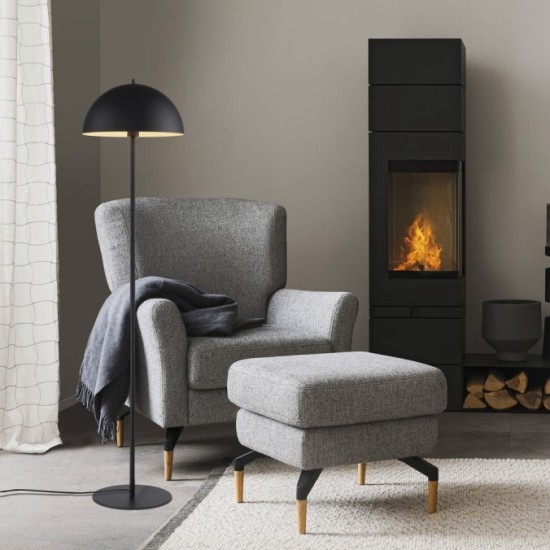 Schöner Wohnen ALI floor lamp, black, with pedal