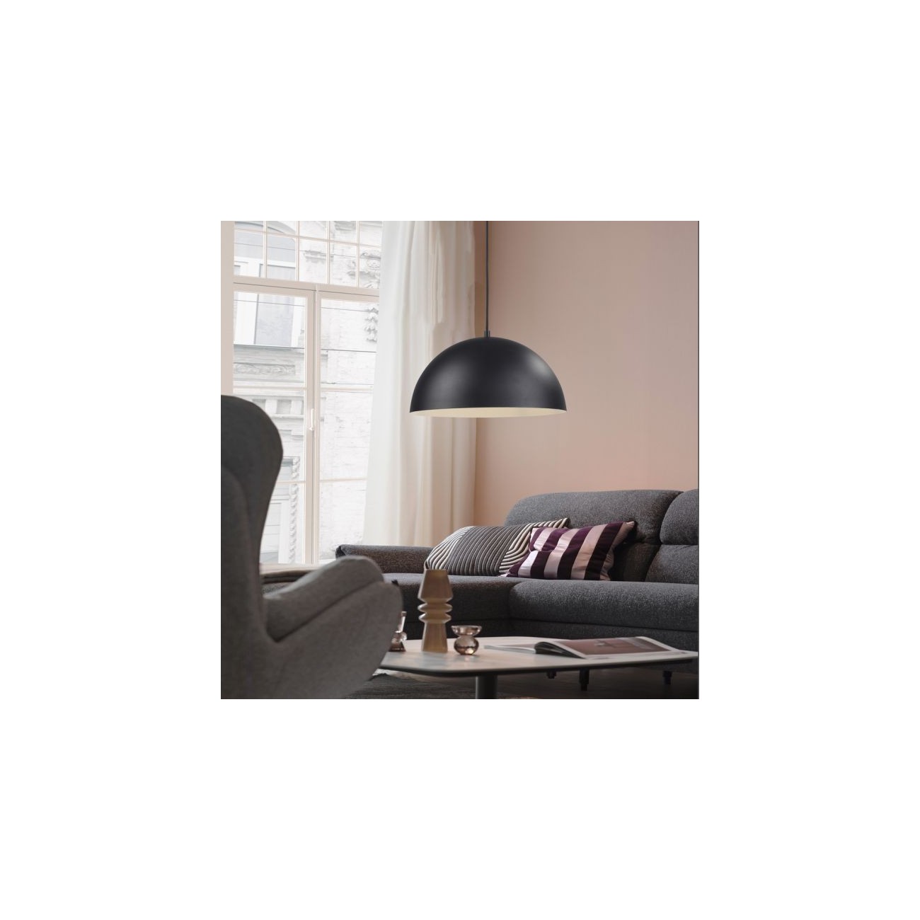 Schöner Wohnen Suspension ALI, noir à LED