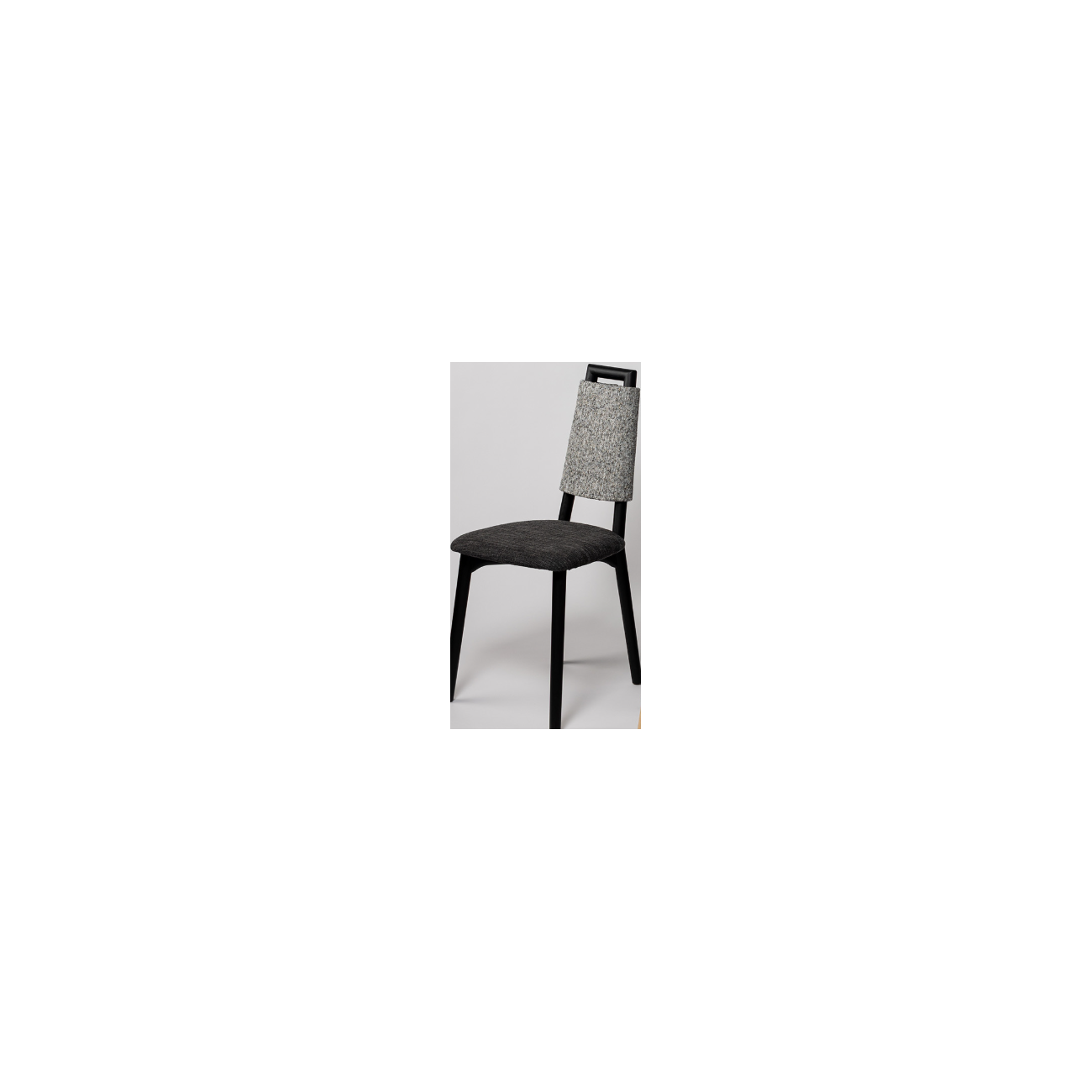 Driade Chair FAB Färg and Blanche 2025 Matte black with leather seat and backrest.