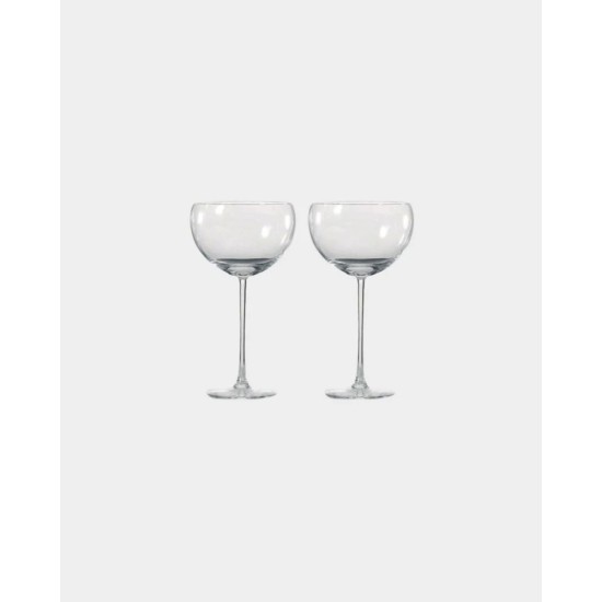 Driade Set of 2 white glass wine LA SFERA Ron Gilad 2008
