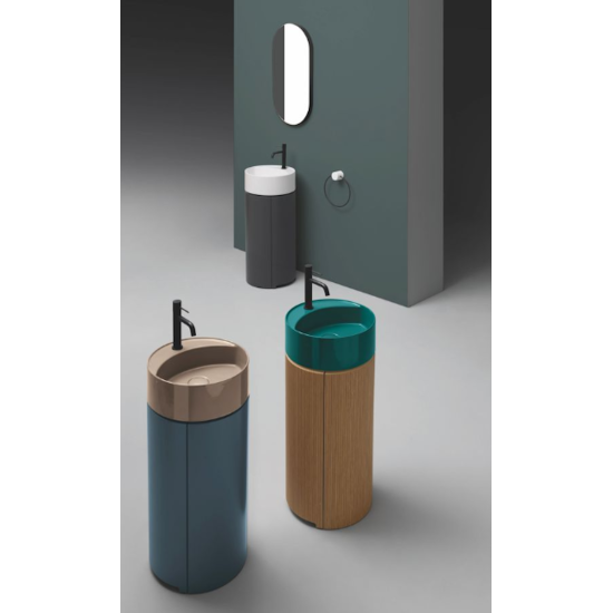 AXA - MATE+ Lavabo appoggio con piano rubinetteria