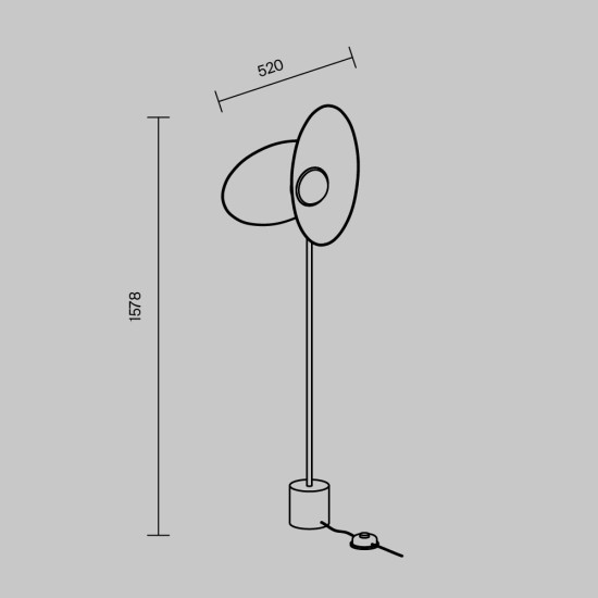 Maytoni lampadaire (lampe à tige) Evolution